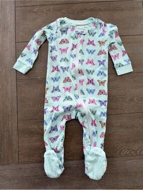 NWOT Janie & Jack Butterfly Footed Sleeper 3-6 Months